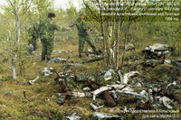 ЛаГГ-3-1999.jpg (249.14 КБ) 38969 просмотров Останки самолета ЛаГГ-3 штурмана 255-го ИАП ВВС СФ ст. л-та Воинова И.И., сбитого 11.09.1942 года зенитной артиллерией противника над Луостари.<br />Фото 1999 года