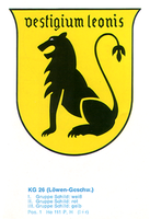 KG26.png (108.68 КБ) 1145815 просмотров Karl Ries jr. «Markierungen und Tarnanstriche der Luftwaffe im 2. Weltkrieg».<br />Перевод с немецкого примечаний под рисунком:<br />KG26 («Эскадра львов»)<br />Щит эмблемы I группы: белый;<br />Щит эмблемы II группы: красный;<br />Щит эмблемы III группы: жёлтый.