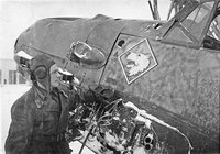 &quot;Ме-109 сбитый старшим лейтенантом Елисеевым в воздушном бою<br />26 февраля 1942 года в районе станции Кола, аэродром Мурмаши.&quot;